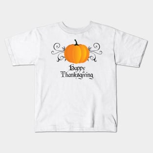 Vintage Pumpkin Thanksgiving Kids T-Shirt